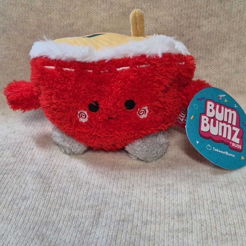 Bum Bumz Rufus Ramen Noodles Beanie Stuffed Animal - New